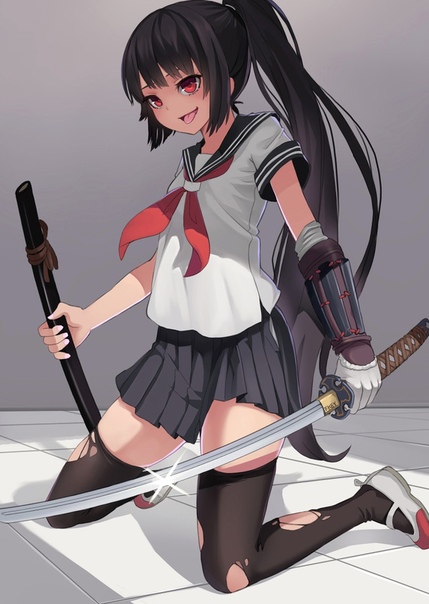 Girl with katana anime